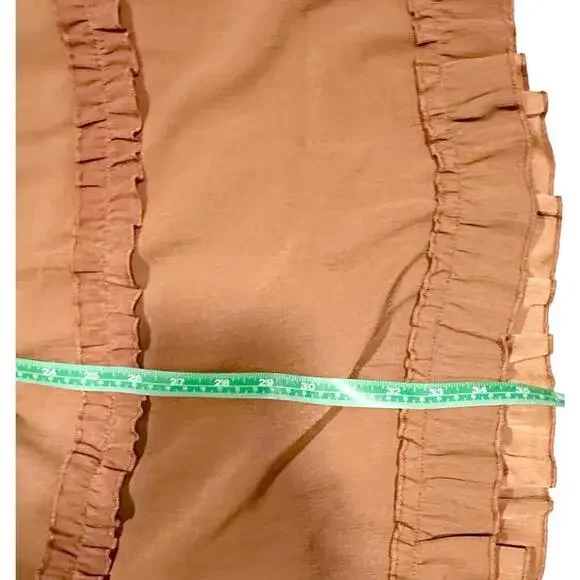 Burnt Orange Ruffle Short Dress Size Small - Picture 11 of 14